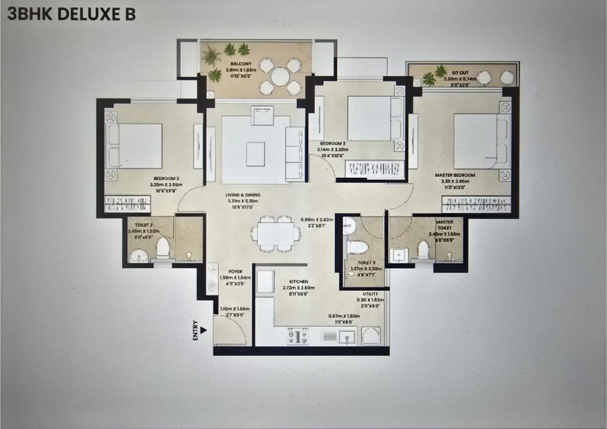 3 BHK Deluxe B