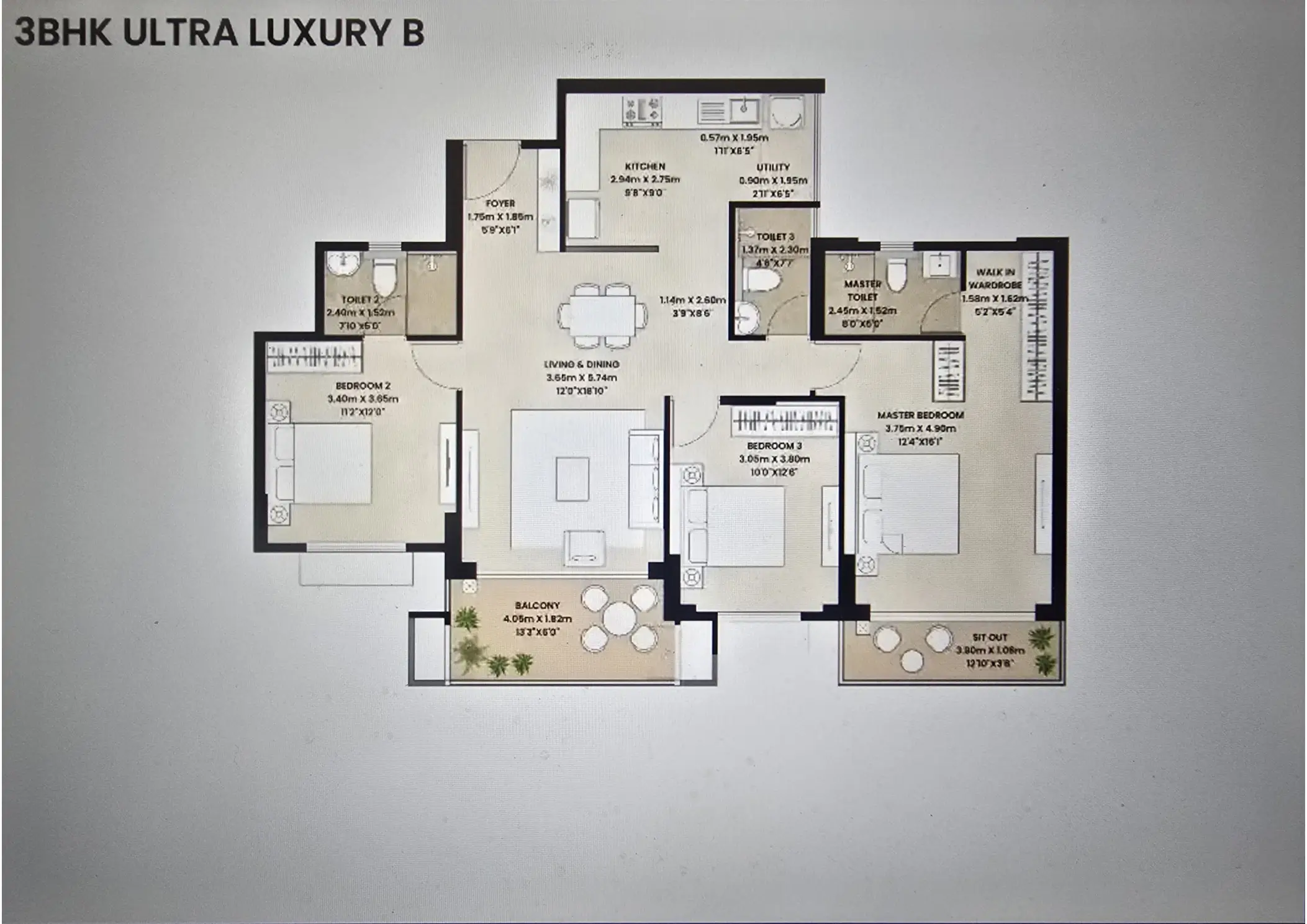 3 BHK Ultra Luxury B